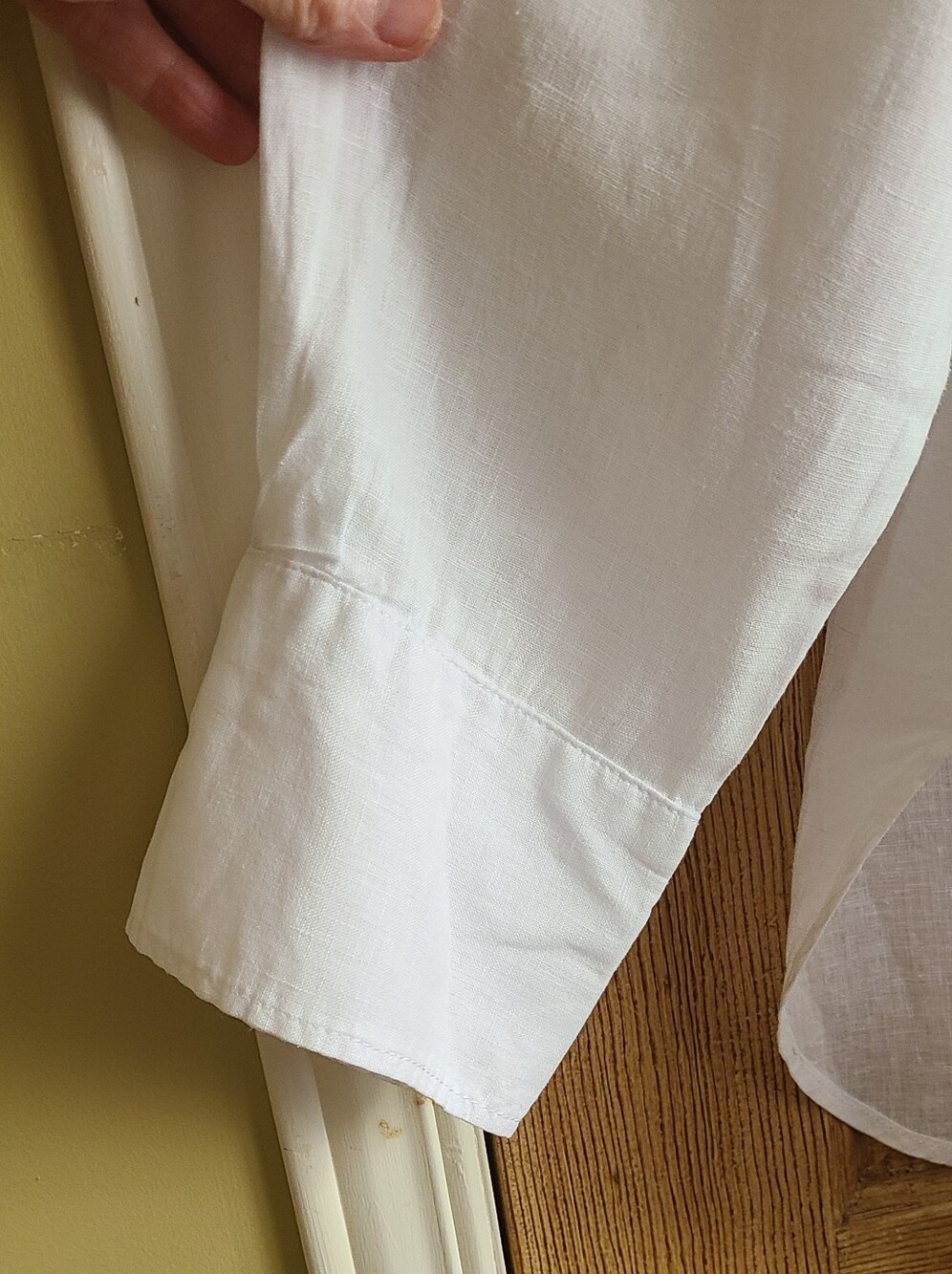 Zara White Linen Button Front Blouse - Picture 2 of 9